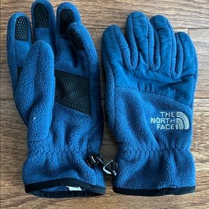 The North Face Blue Fleece Winter Gloves